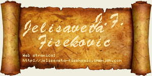 Jelisaveta Fišeković vizit kartica